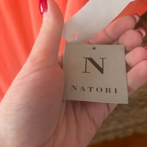 N Natori Maxi V-Neck Nightgown Coral XL NWT - Picture 3 of 5